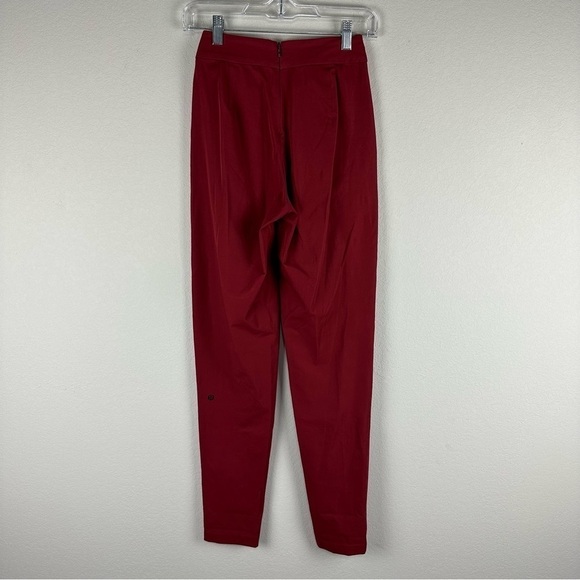 Lululemon Lab Zesty Auburn Red Nai Trouser Pant Size 2 - Picture 3 of 6